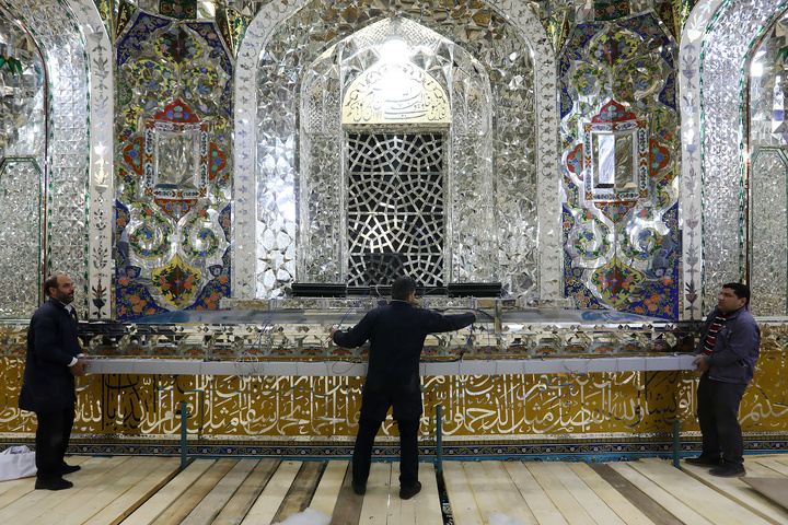 تکمیل پروژه اصلاح نورپردازی روضه منور رضوی