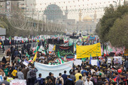حضور گسترده مردم مشهد در راهپیمایی روز ۱۳ آبان