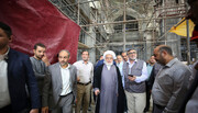 بازدید تولیت آستان حسینی از  مراحل ساخت صحن حضرت زینب(س)