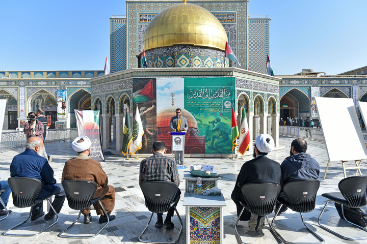 ‘From al-Quds, To al-Quds’ artistic event gets underway in Imam Reza shine
