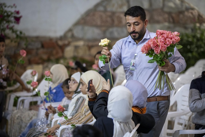 برگزاری جشن میلاد حضرت زینب (علیها السلام) با مشارکت خانواده‌هایی از کربلا