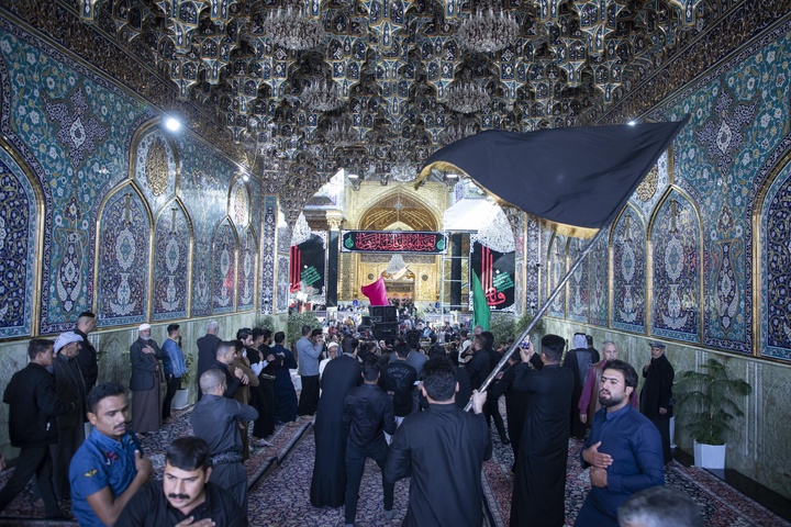 اجتماع دسته های عزاداری حسینی در آستان قدس عباسی