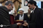اهدای «مصحف مشهد رضوی» به رئیس مجمع تشخیص مصلحت نظام
