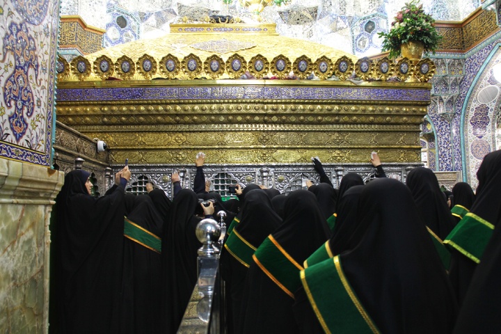 آیین خطبهخوانی ویژه بانوان در حرم حضرت معصومه(س) برگزار شد