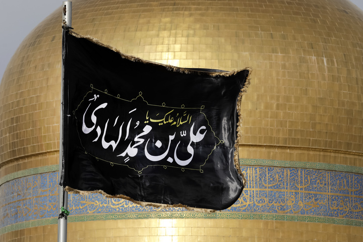 سیاه پوشی حرم مطهر رضوی به مناسبت شهادت امام هادی علیه السلام