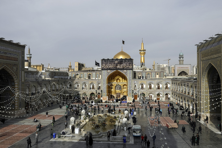 سیاه پوشی حرم مطهر رضوی به مناسبت شهادت امام هادی علیه السلام