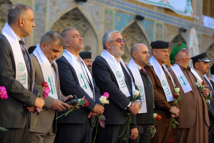 إقامة مراسم رفع راية (يا وليد الكعبة) في الصحن الشريف إيذاناً بانطلاق أسبوع الولاية