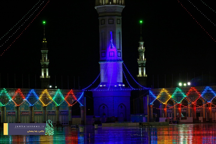 چراغانی مسجد مقدس جمکران به مناسبت نیمه شعبان
