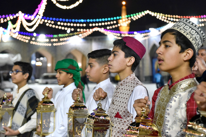 استقبال شهر رمضان في الحرم الرضوي الشريف
