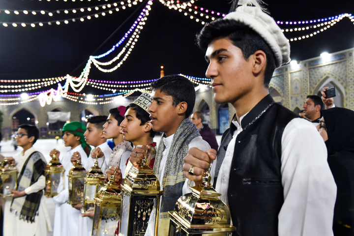 استقبال شهر رمضان في الحرم الرضوي الشريف
