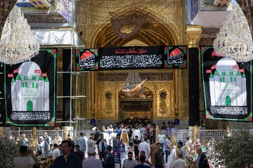 سیاه پوشی آستان مقدس عباسی در سالگرد تخریب قبور ائمه بقیع