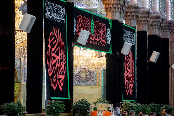 سیاه پوش شدن حرم مطهر حسینی به مناسبت شهادت حضرت جواد الائمه علیه السلام