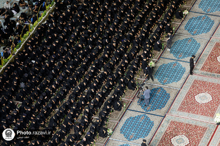 Khotbeh Khani Ritual underway in Imam Reza shrine on eve of Ashura