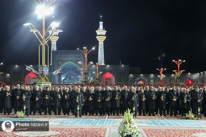 Khotbeh Khani Ritual underway in Imam Reza shrine on eve of Ashura