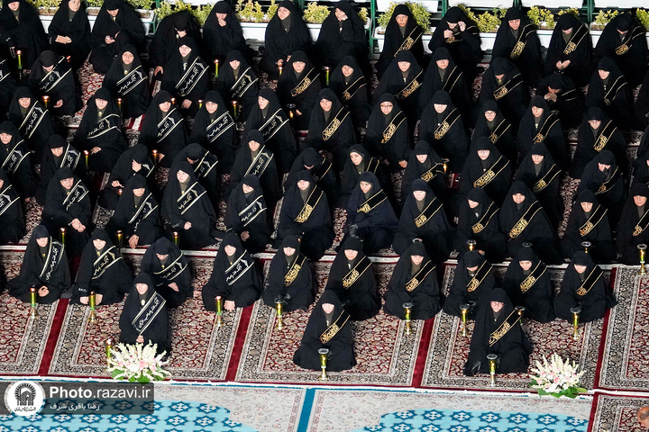 Khotbeh Khani Ritual underway in Imam Reza shrine on eve of Ashura