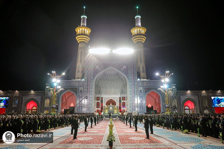 Khotbeh Khani Ritual underway in Imam Reza shrine on eve of Ashura