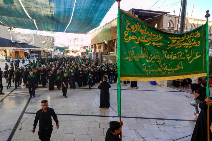 عزاداری خادمان بارگاه منور حسینی و عباسی در نجف اشرف