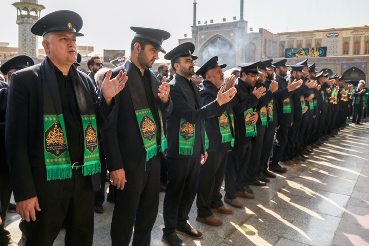 Razavi servants participate in mourning ceremonies at Hazrat Masoumeh shrine