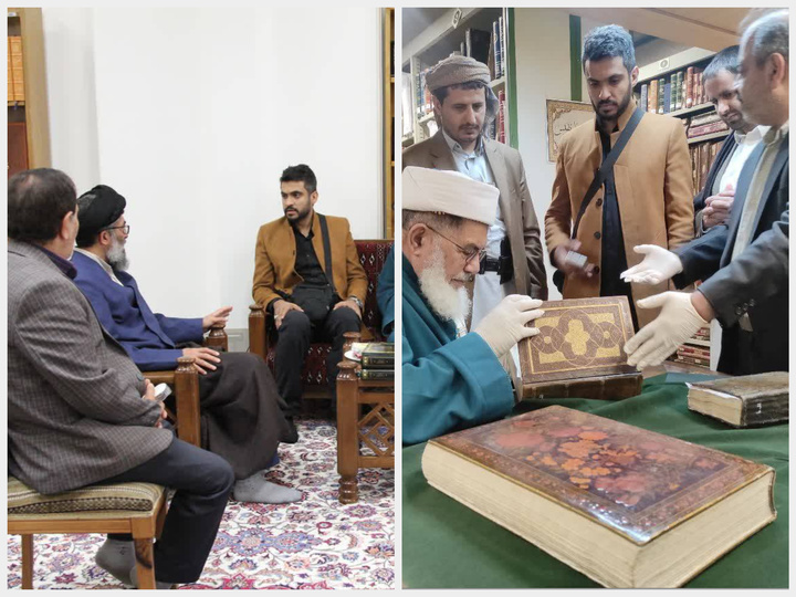 یمن کے ممتاز عالم دین کا آستان قدس رضوی کی مرکزی لائبریری کا دورہ یمن کے ممتاز عالم دین کا آستان قدس رضوی کی مرکزی لائبریری کا دورہ