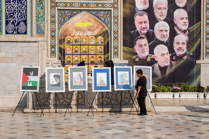 معرض الأعمال الفنية لفعالية (رسم الطوفان) في العتبة الرضوية المقدسة