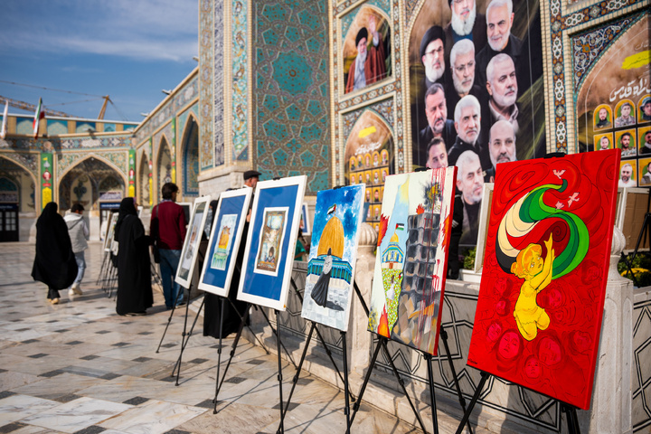 ‘Depiction of Flood’ art event underway in Imam Reza shrine