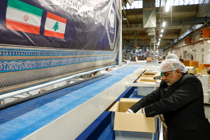 Thousands of aid packages prepared in Imam Reza shrine for Lebanon