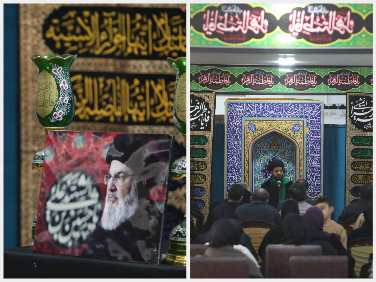 حضرت فاطمہ زہراء(س) کی شہادت کے موقع پر رضوی زائر سرا لبنانی عزاداروں کا میزبان