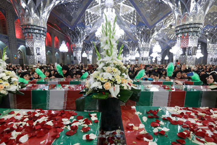 Farewell to bodies of 12 anonymous martyrs of Sacred Defense in Mashhad