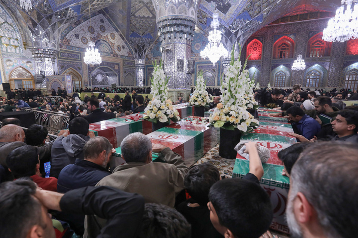 Farewell to bodies of 12 anonymous martyrs of Sacred Defense in Mashhad