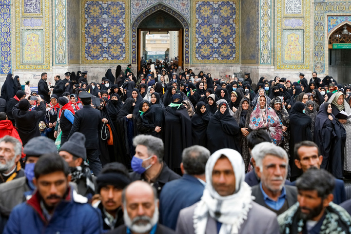 First-time pilgrim nomads from across the country gather at Imam Reza shrine