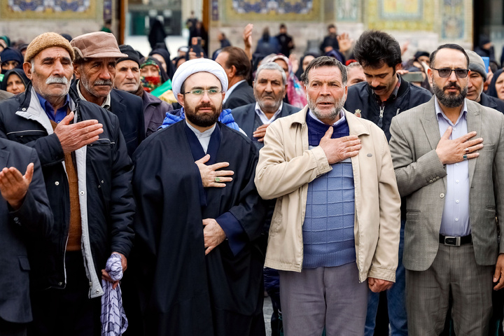 First-time pilgrim nomads from across the country gather at Imam Reza shrine