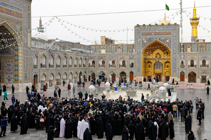 First-time pilgrim nomads from across the country gather at Imam Reza shrine