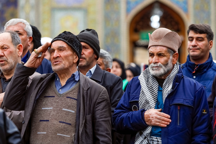 First-time pilgrim nomads from across the country gather at Imam Reza shrine