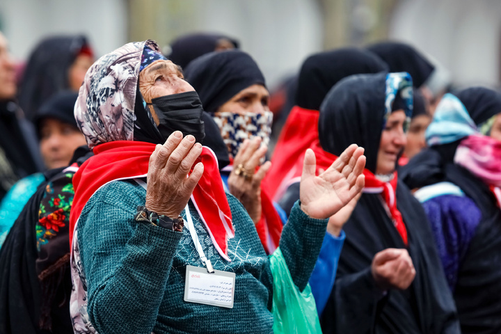 First-time pilgrim nomads from across the country gather at Imam Reza shrine