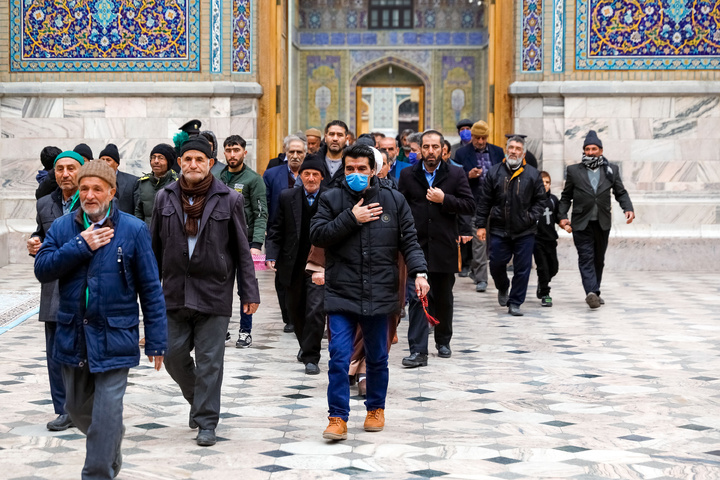 First-time pilgrim nomads from across the country gather at Imam Reza shrine