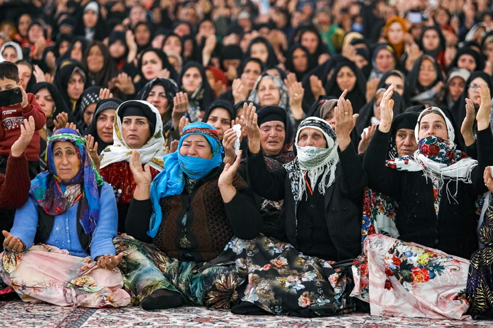 First-time pilgrim nomads from across the country gather at Imam Reza shrine