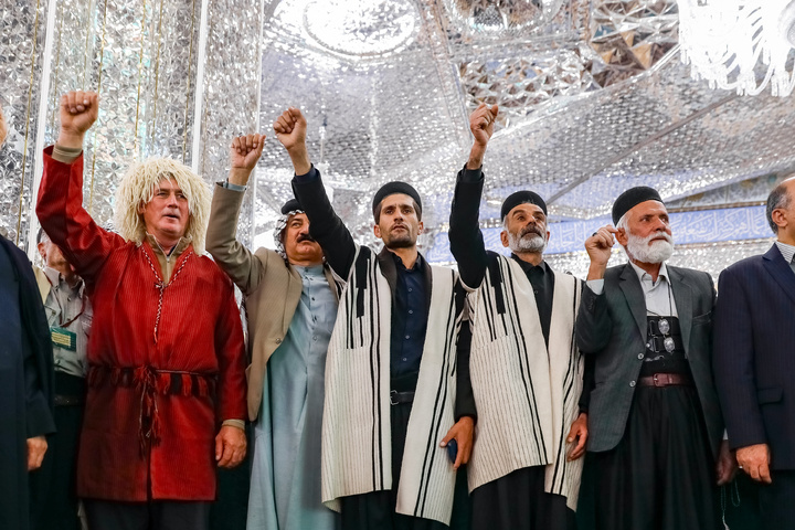 First-time pilgrim nomads from across the country gather at Imam Reza shrine