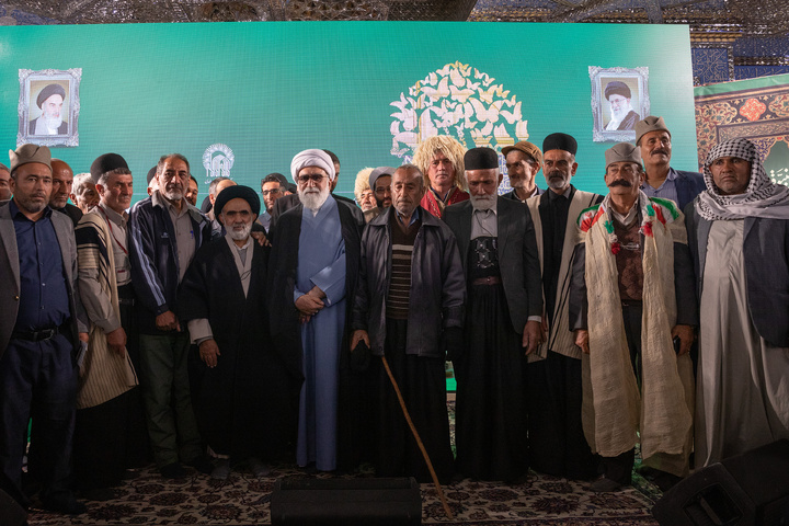 First-time pilgrim nomads from across the country gather at Imam Reza shrine