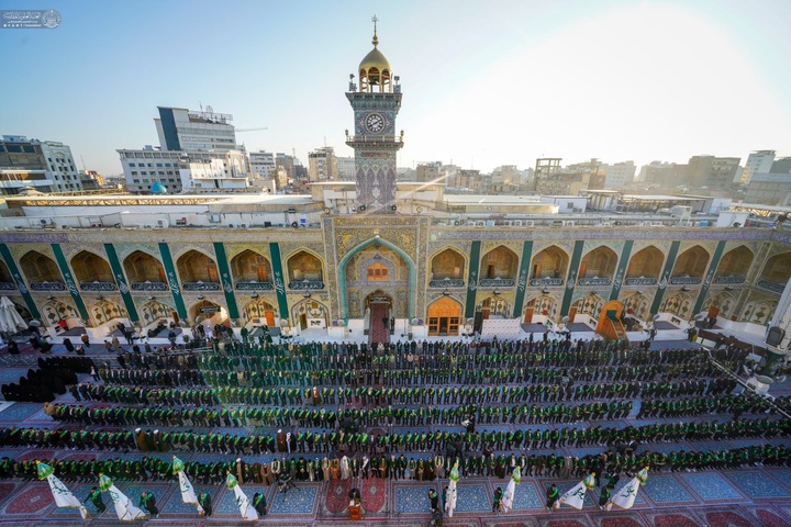 صبحگاه خادمان بارگاه منور علوی در آستانه 13 رجب