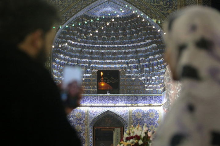 Imam Reza shrine illuminated on the birth anniversary of Imam Javad