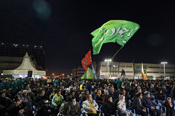 Imam Reza shrine illuminated on the birth anniversary of Imam Javad