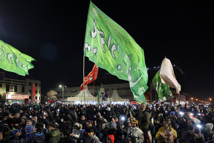 Imam Reza shrine illuminated on the birth anniversary of Imam Javad