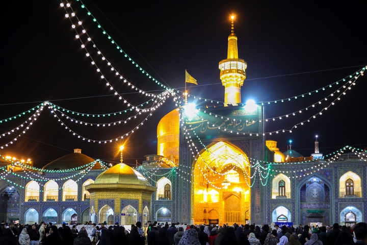 Imam Reza shrine shines on Imam Ali's birth anniversary