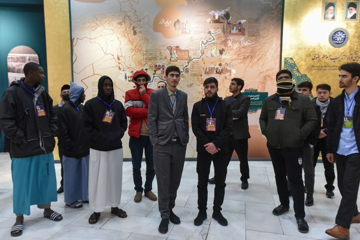 Participants of the 41st Intl. Quran Competition visit exhibition in Imam Reza shrine 