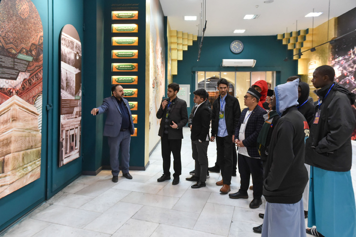 Participants of the 41st Intl. Quran Competition visit exhibition in Imam Reza shrine 