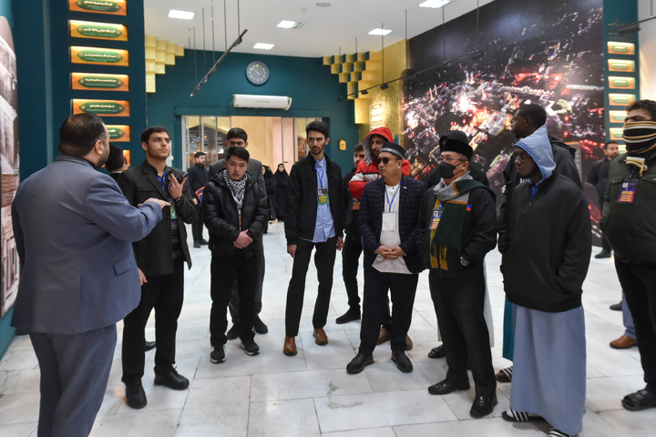 Participants of the 41st Intl. Quran Competition visit exhibition in Imam Reza shrine 