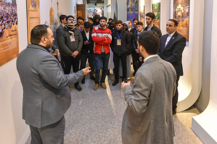 Participants of the 41st Intl. Quran Competition visit exhibition in Imam Reza shrine 