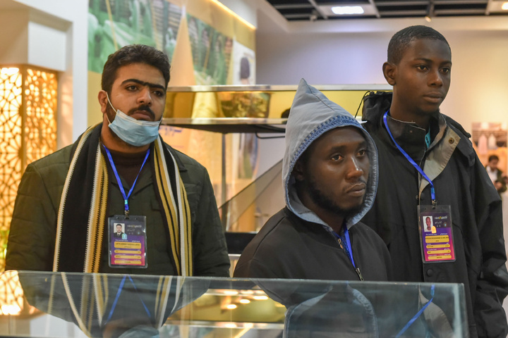 Participants of the 41st Intl. Quran Competition visit exhibition in Imam Reza shrine 