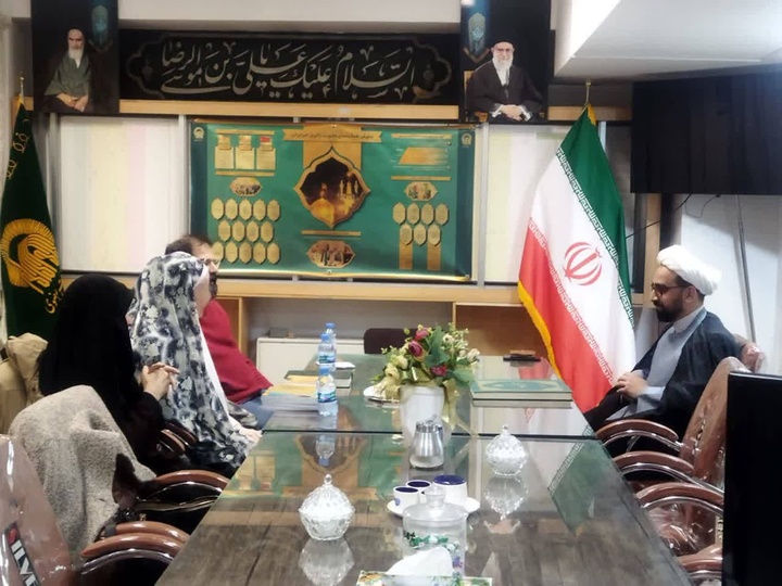 Young German woman embraces Islam at Imam Reza shrine