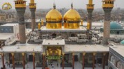 نصب کتیبه های ولادت امام رضا علیه السلام در کاظمین